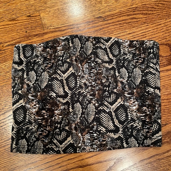 Cropped snake print tube top - Picture 1 of 2